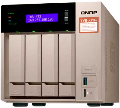 TVS-473e Qnap storage NAS 4 baias hot-swappable SATA até 48TB
