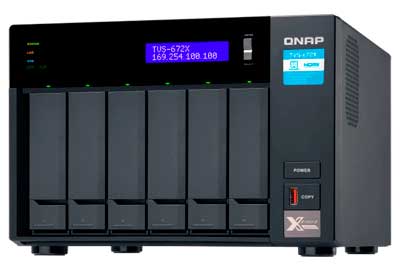 TVS-672X Qnap - Servidor NAS 6 baias para HDD SATA até 108TB