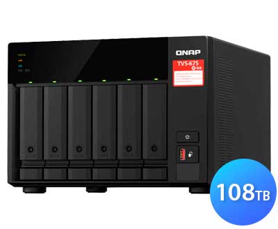 Qnap TVS-675 108TB - Storage NAS 6 Baias SATA/NVMe