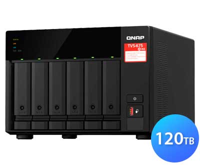 Qnap TVS-675 120TB - Storage NAS 6 Baias SATA/NVMe