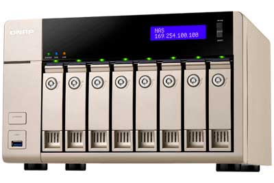 TVS-863 Qnap - Storage NAS 8 baias até 64TB para hard disks SATA 