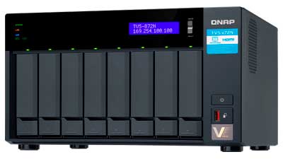 TVS-872N Qnap - Servidor NAS 8 baias p/ HDD SATA/SSD até 128TB