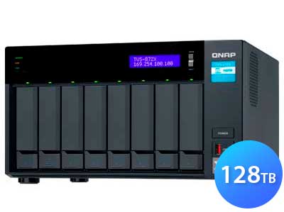 TVS-872X 128TB Qnap - Hybrid Flash Array 8 baias para HDD ou SSD SATA