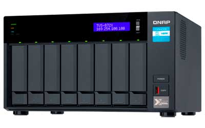 TVS-872X Qnap - Hybrid Flash Array 8 baias para HDD ou SSD SATA