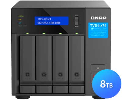 TVS-h474 8TB Qnap - Storage NAS 4 Baias p/ HDD SATA/SSD/NVMe