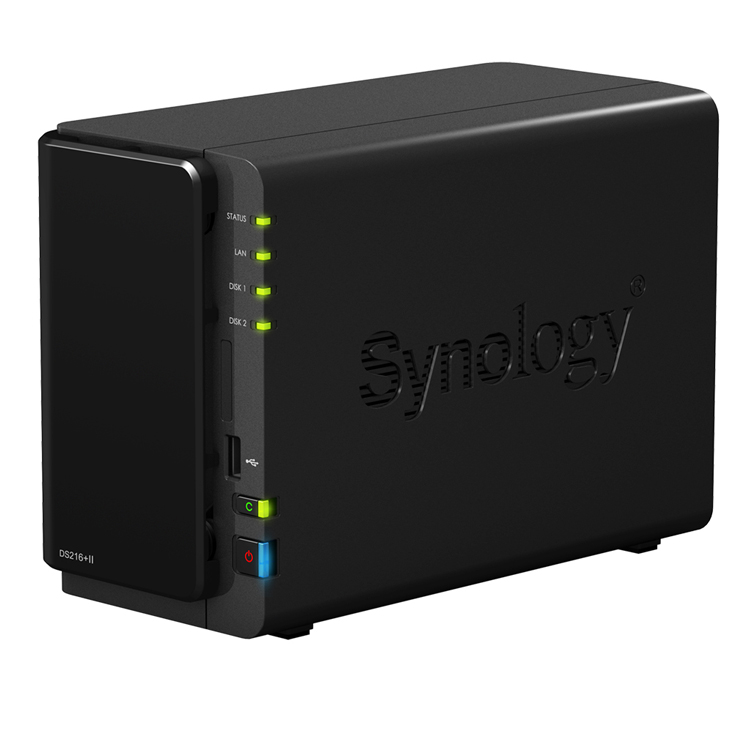Synology DS216+II Diskstation - Storage NAS 2 Bay p/ HDD SATA/SSD