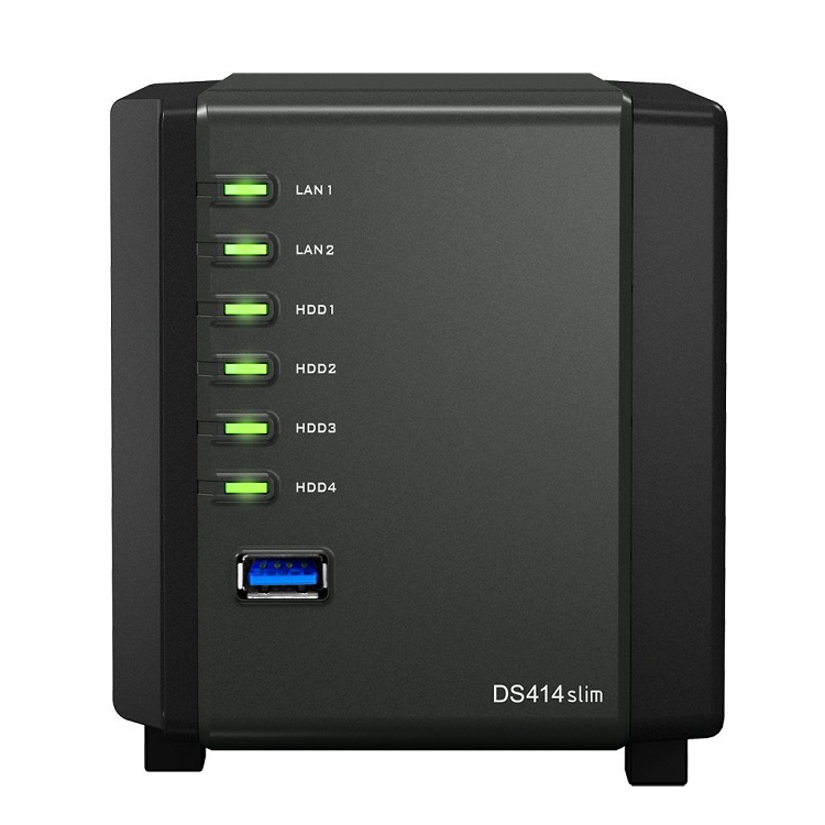 DS414slim Synology Diskstation - Storage NAS 4 Bay p/ HDD SATA