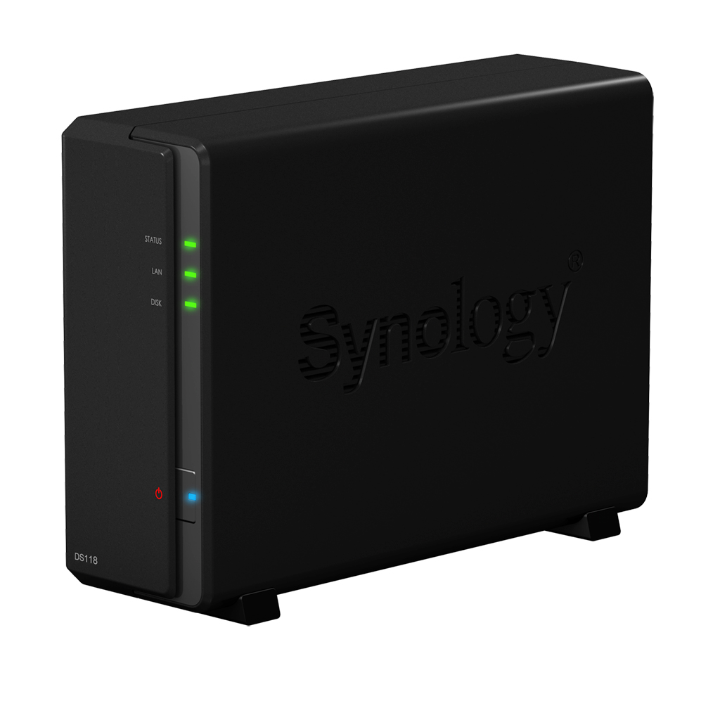 Synology DS118 DiskStation - Storage NAS 1 Baia até 8TB