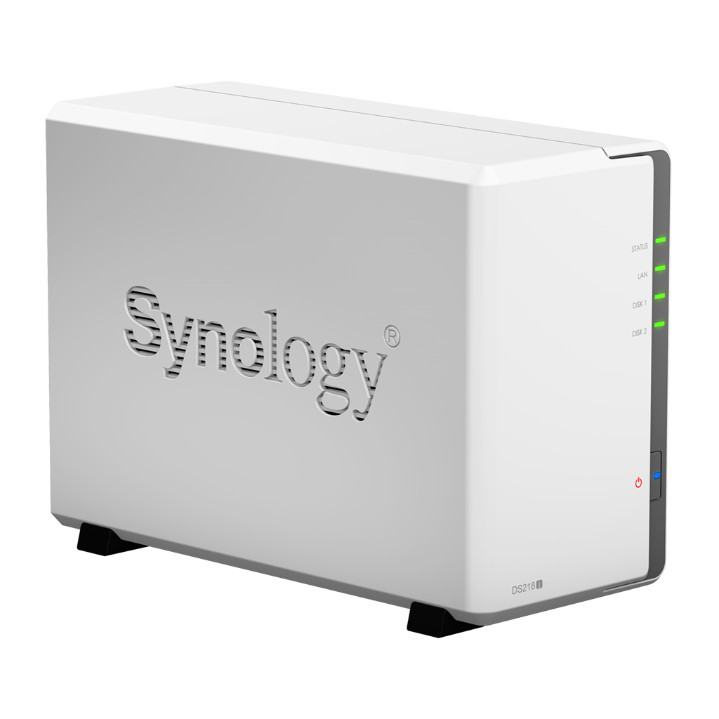 DS218j Synology Diskstation - Storage NAS 2 Bay p/ HDD SATA