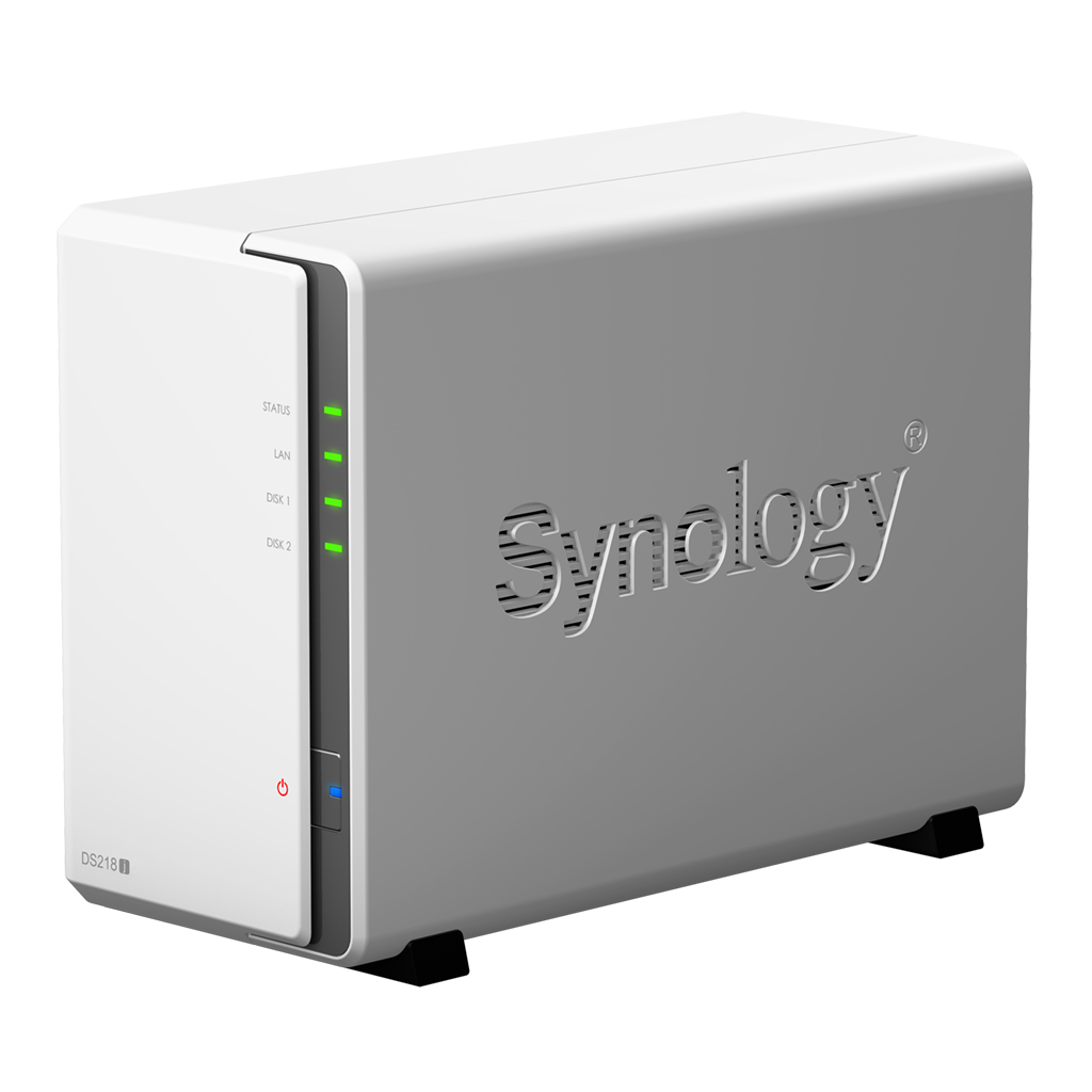 DS218j Synology Diskstation - Storage NAS 2 Bay p/ HDD SATA