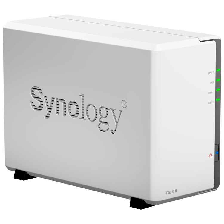 DS220j 8TB Synology DiskStation - Storage NAS 2 Baias HDD/SSD SATA