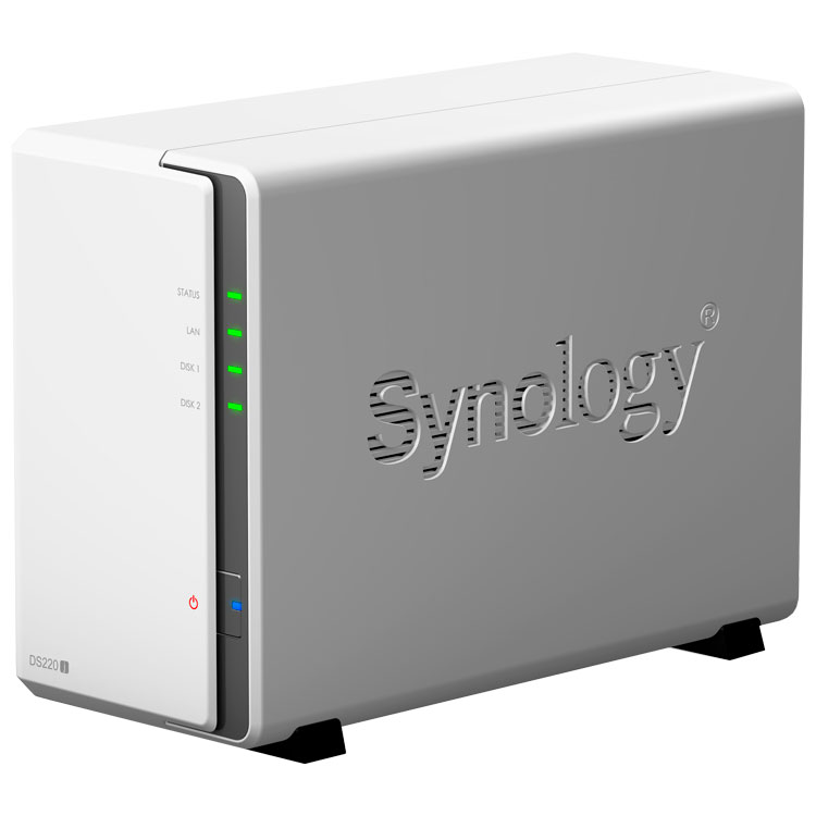 DS220j 20TB Synology DiskStation - Storage NAS 2 Baias HDD/SSD SATA