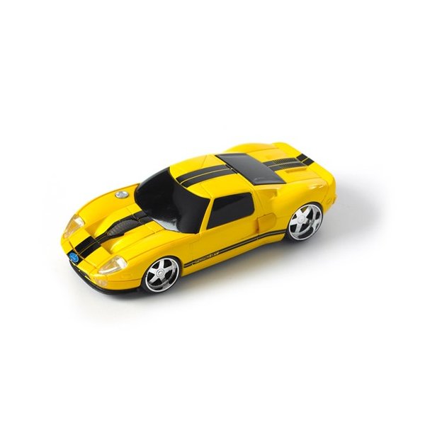MOUSE WIRELESS FORD GT AMARELO - ROAD MICE