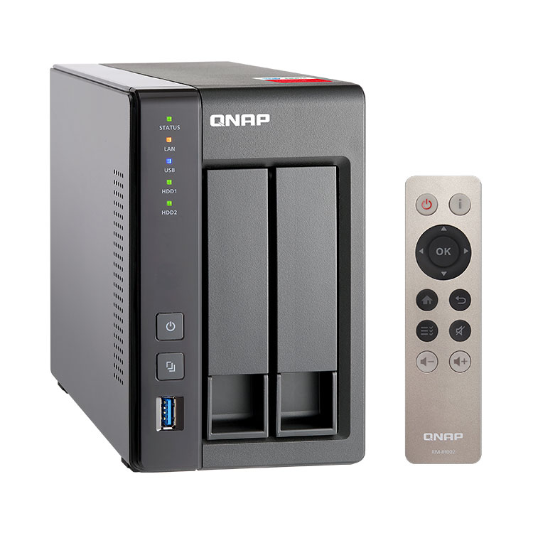 TS-251+ 4TB Qnap - Storage NAS 2 baias SATA Media server DLNA