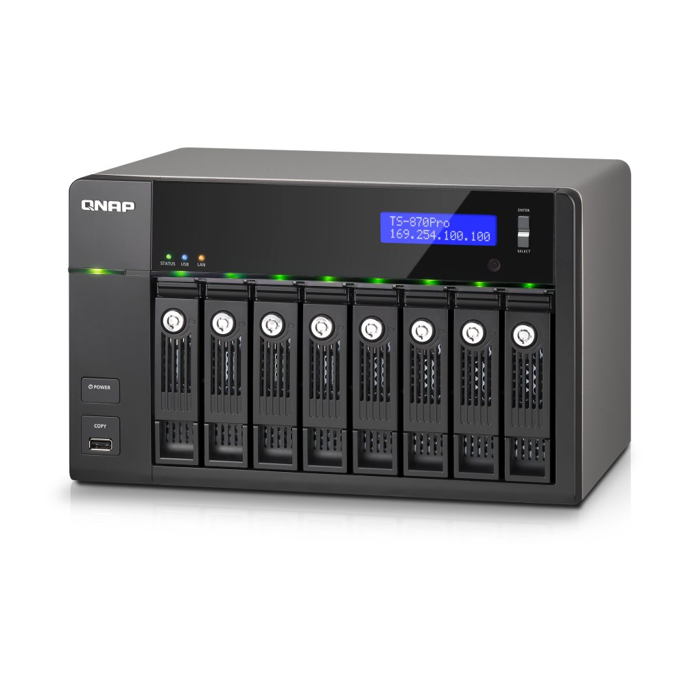 Qnap TS-877XU-RP - Server NAS 2U 8 baias 64TB rackmount SATA/SSD