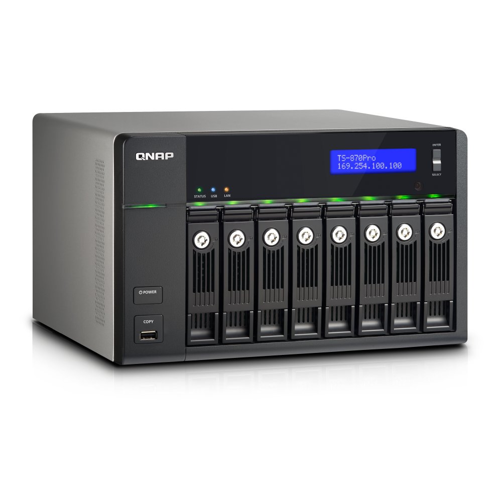 Qnap TS-877XU-RP - Server NAS 2U 8 baias 64TB rackmount SATA/SSD