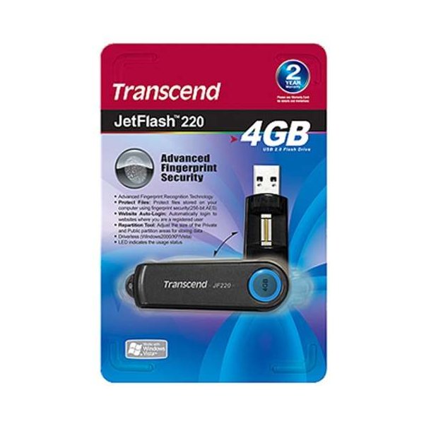 PEN-DRIVE 4GB C/FINGERPRINT