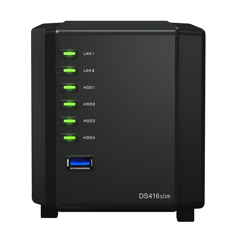 DS416slim Synology DiskStation - Servidor de dados 8TB para Hard Drives SATA 