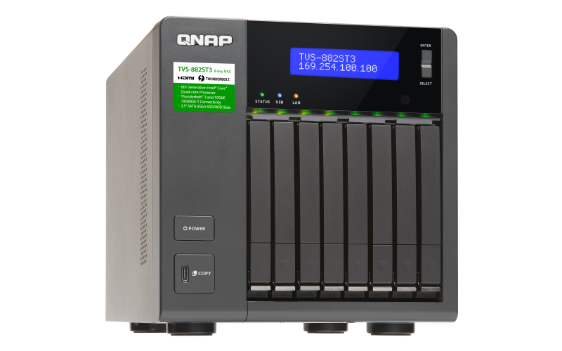TVS-882ST3 Qnap - Servidor NAS 8 baias Thunderbolt 3