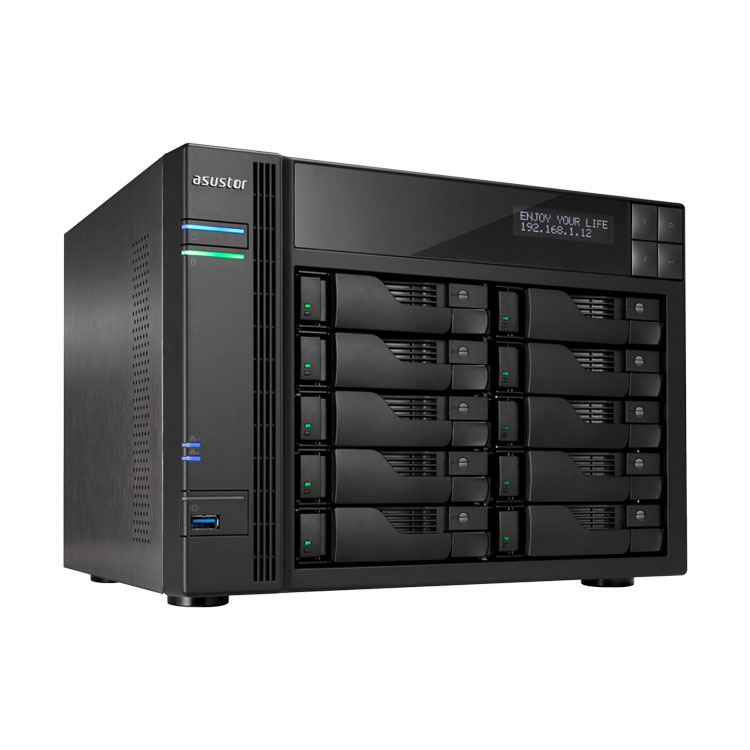AS7010T 80TB Asustor - Storage Server NAS 10 Baias p/ HDD SATA