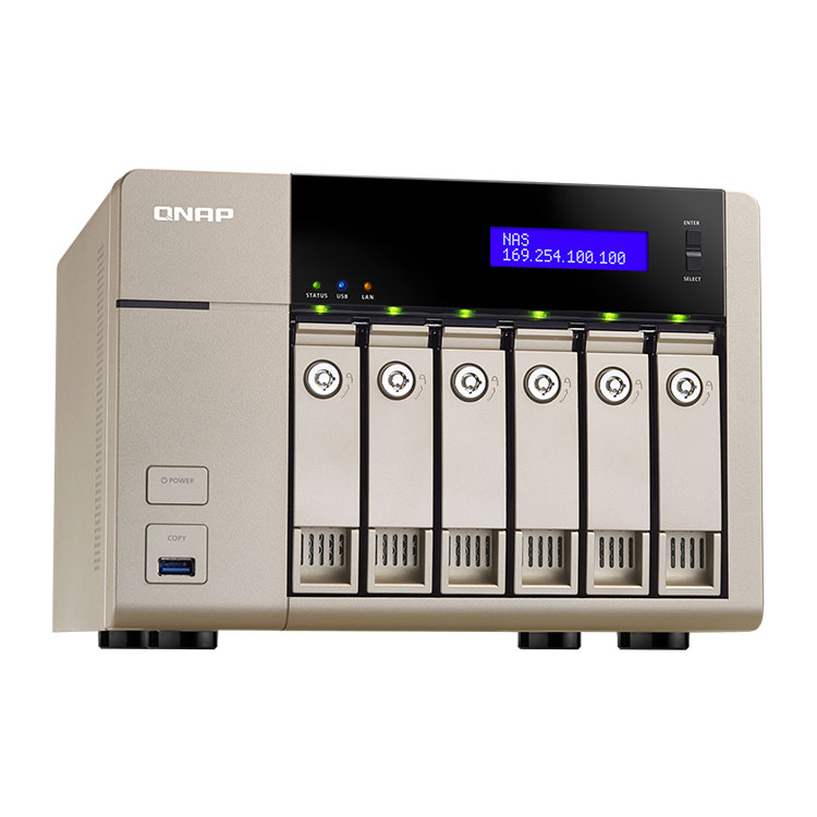Qnap TVS-663 60TB - Storage NAS 6 baias para discos SATA