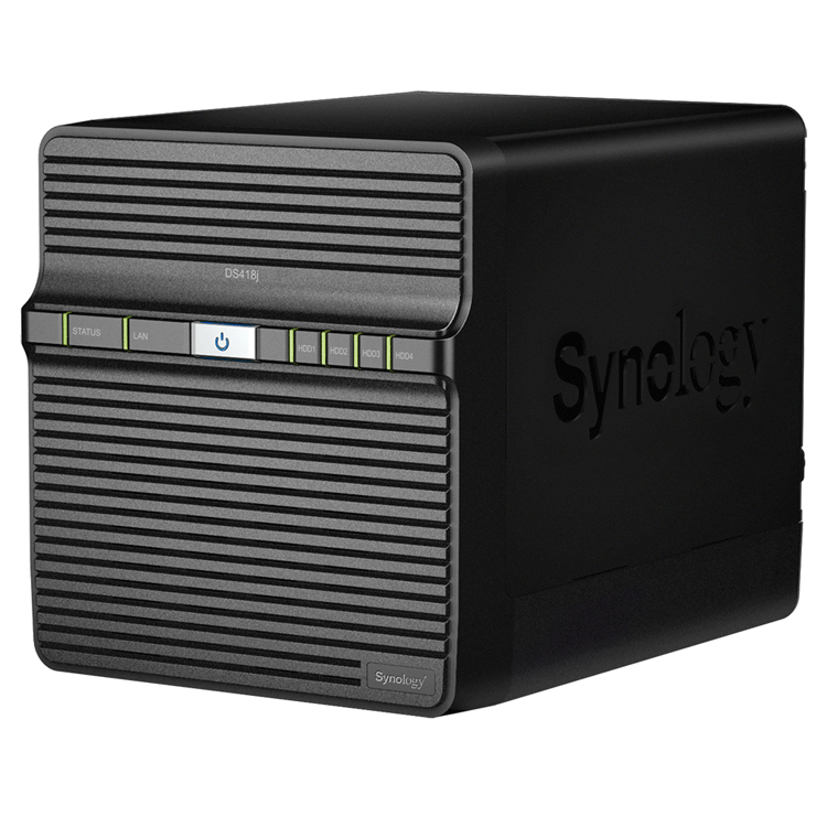 DS418j 8TB Synology - Storage NAS 4 baias para discos SATA