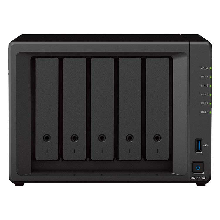 DS1522+ Synology DiskStation - Storage NAS 5 Baias p/ HDD SATA