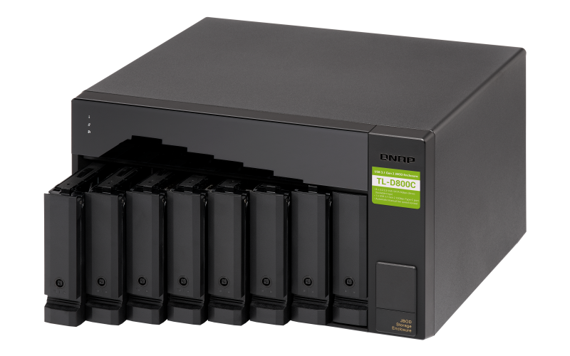 TL-D800C Qnap - Direct Storage e JBOD p/ 8 discos SATA e USB até 144TB