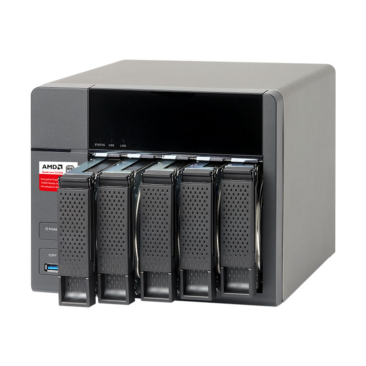 TS-563 Qnap - Storage NAS 5-bay p/ hard disks ou SSD SATA até 110TB