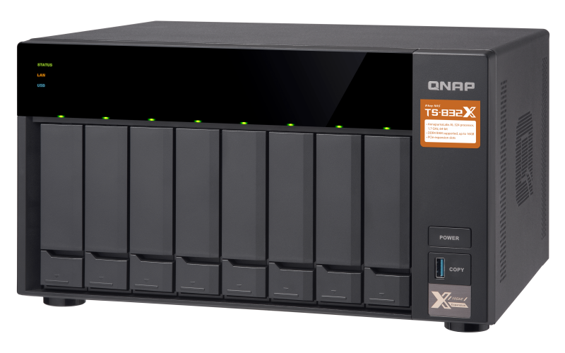 Qnap TS-832X 64TB - Storage NAS 8 baias hot-swappable