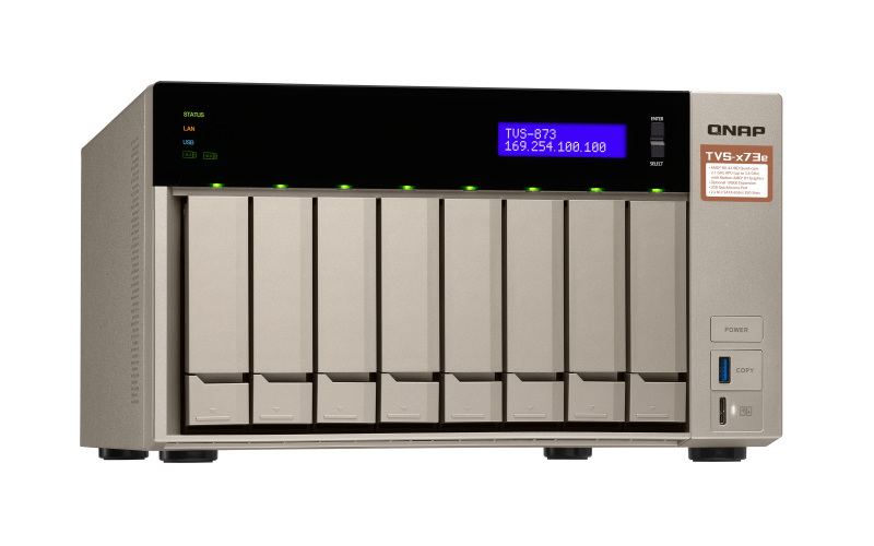 Qnap TVS-873e 24TB Storage NAS 8 baias