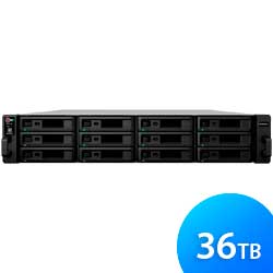 RS18016xs+ 36TB Synology - Servidor Rack 12 Discos SATA RackStation 