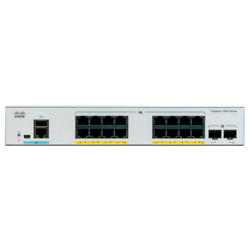 Cisco Catalyst C1000-16P-E-2G-L - Switch 16 portas LAN Gigabit RJ45 PoE+ e 2x Uplink 1G SFP 