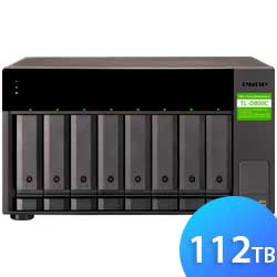 TL-D800C 112TB Qnap - Direct Storage e JBOD p/ 8 discos SATA