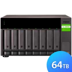TL-D800C 64TB Qnap - Direct Storage e JBOD p/ 8 discos SATA