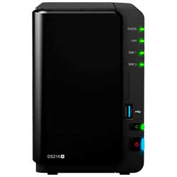 DS216 Plus Synology DiskStation - Storage NAS 2 Baias p/ HDD SATA/SSD