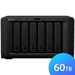 DS1621xs+ 60TB Synology DiskStation - Storage NAS 6 baias SATA