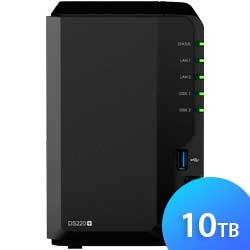 DS220+ 10TB Synology - Storage NAS 2 Baias SATA