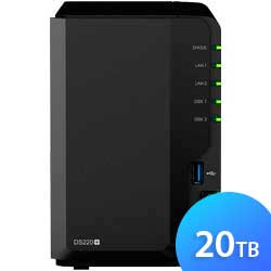 DS220+ 20TB Synology - Storage NAS 2 Baias SATA