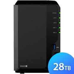 DS220+ 28TB Synology - Storage NAS 2 Baias SATA