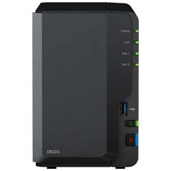 DS223 DiskStation Synology - Storage NAS 2 Bay p/ HDD SATA/SSD