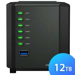 DS419slim 12TB Synology DiskStation - Storage NAS 4 Baias SATA