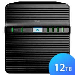 DS420j 12TB Synology Diskstation - Storage NAS 4 Baias SATA