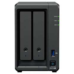 DS725+ Synology DiskStation - Storage NAS 2 Bay p/ HDD SATA/NVMe