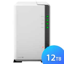 DS220j 12TB Synology - Storage NAS 2 Baias HDD/SSD