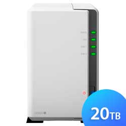 DS220j 20TB Synology - Storage NAS 2 Baias HDD/SSD