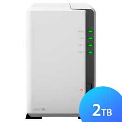 DS220j 2TB Synology - Storage NAS 2 Baias HDD/SSD