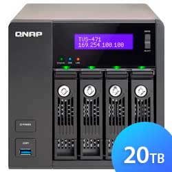 TVS-471 20TB Qnap - NAS RAID 5 p/ 4 discos ou memórias SSD SATA
