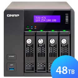 TVS-471 48TB Qnap - NAS RAID 5 p/ 4 HDD/SSD SATA