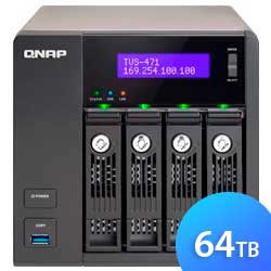 TVS-471 64TB Qnap - NAS RAID 5 p/ 4 HDD/SSD SATA
